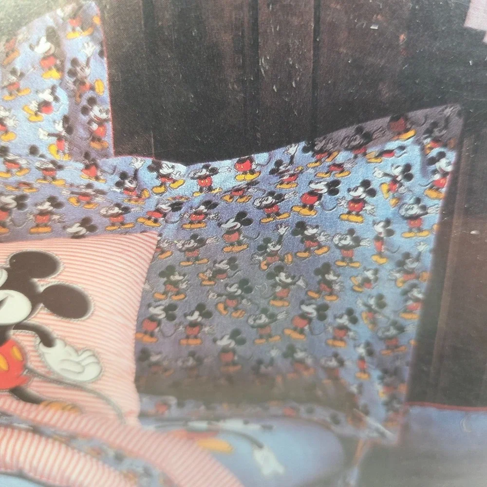 Wamsutta Mickey Mouse Walt Disney Pillow Sham Standard Size Blue Color Decor Nw